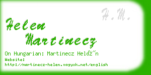 helen martinecz business card